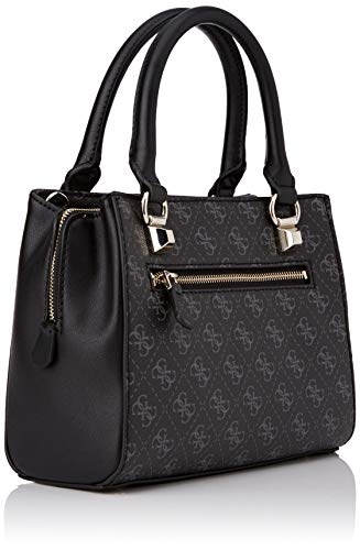 Guess CAMY Small Girlfriend Satchel, Bolsos para mujer, Coal Multi, One Size