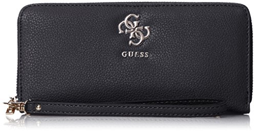 Guess - Digital Slg Large Zip Around, Mujer, Negro (Black), 21x10x2 cm (W x H L)