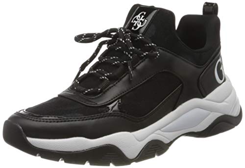 Guess FRANKEY/Active Lady/Leather LI, Oxford Plano para Mujer, Negro, 35 EU