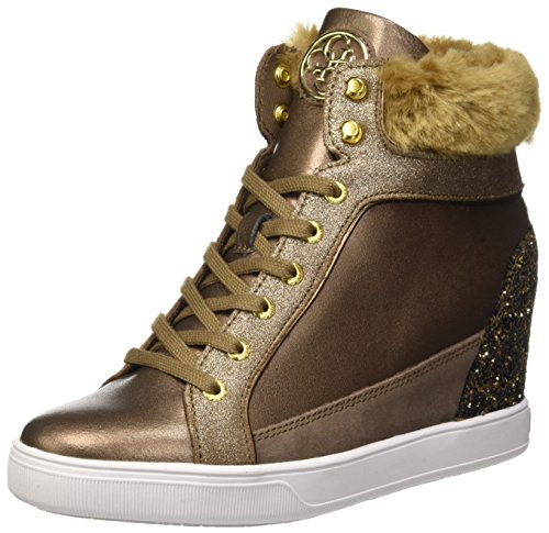 Guess Furr, Zapatillas Altas para Mujer, Marrón (Bronz), 39 EU