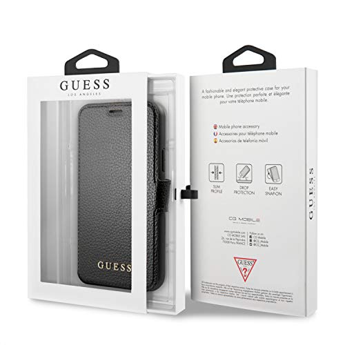 Guess GUFLBKSN58IGLBK Iridescent Collection - Carcasa para Apple iPhone 11 Pro, Color Negro