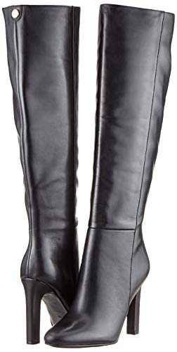 Guess Hillory/Stivale (Boot)/Leather, Botas Altas para Mujer, Negro (Black Black), 36 EU