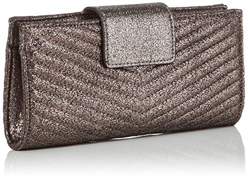 Guess - Jazzie, Bolso de mano Mujer, Plateado (Pewter), 4.5x12x26 cm (W x H L)