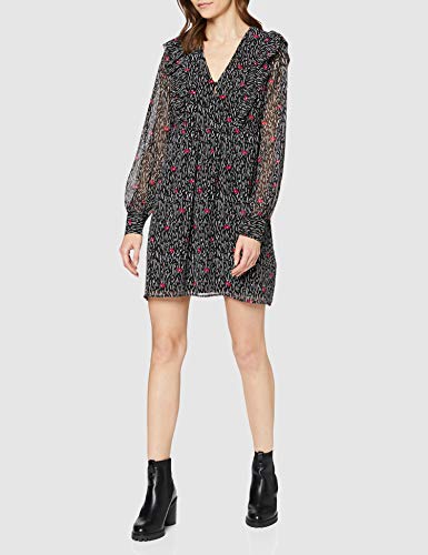 Guess Johara Dress Vestido, Negro, L para Mujer