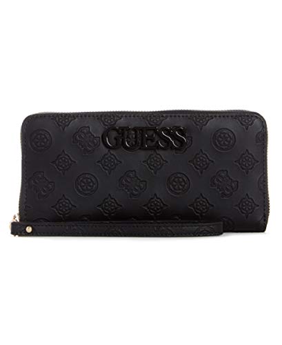 GUESS Kamryn SLG Large Zip Around, Bolsos para Mujer, Negro, Taglia Unica