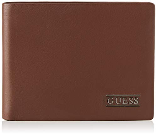 Guess - New Boston, Carteras Hombre, Marrón (Brown), 2.5x9.6x12.2 cm (W x H L)