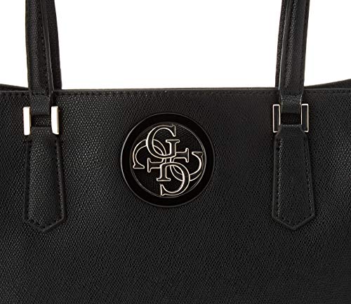 Guess Open Road Luxury Satchel - Bolso de mano para mujer, color negro