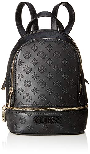Guess Skye Backpack, Mochila para Mujer, Negro (Black), 9x26.5x20 centimeters (W x H x L)
