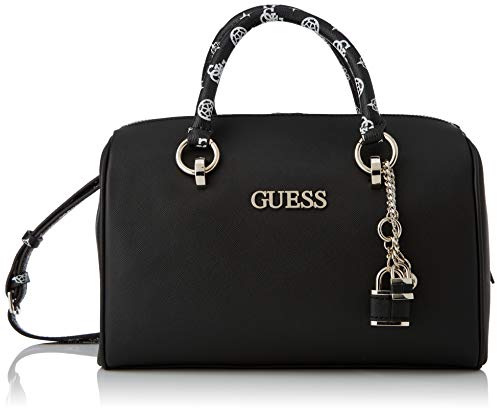 Guess South Bay Box Satchel, bolsos para Mujer, negro, Talla única
