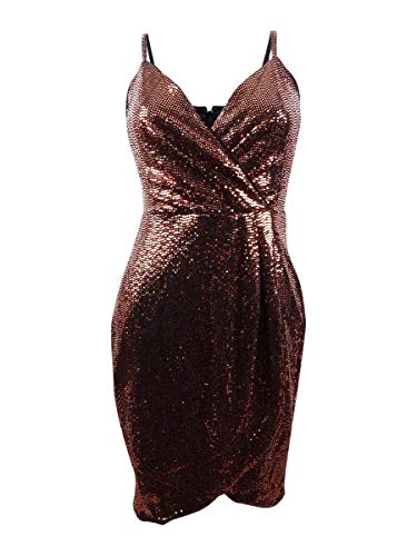 Guess - Vestido de fiesta de imitación metálico para mujer