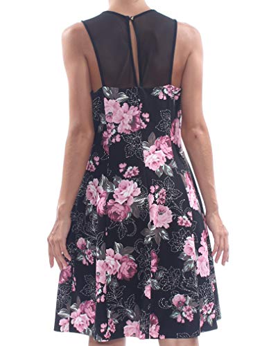 GUESS Vestido de mujer estampado A-Line (6, negro Multi)