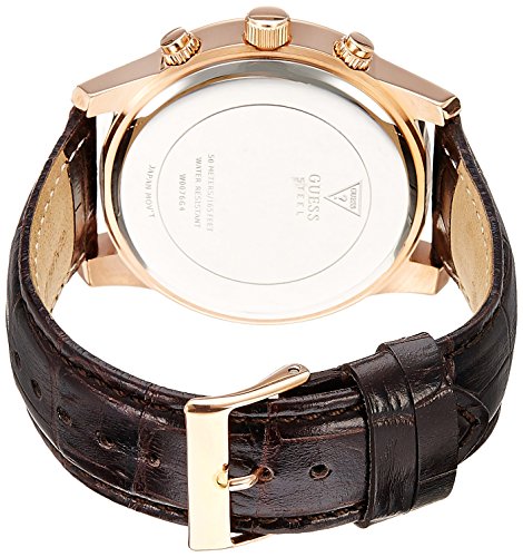 Guess W0076G4 - Reloj de Cuarzo para Hombre, con Correa de Cuero, Color marrón