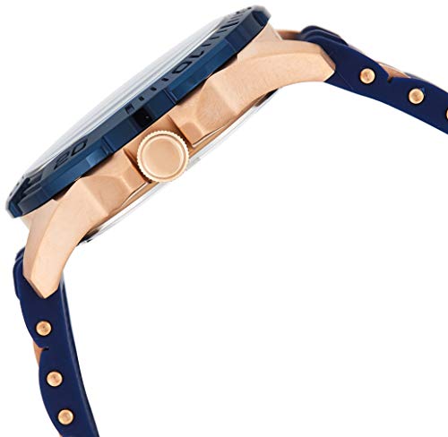 Guess W0366G4 - Reloj de pulsera para hombre, color azul / rosa oro