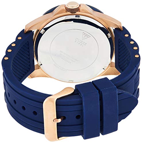 Guess W0366G4 - Reloj de pulsera para hombre, color azul / rosa oro