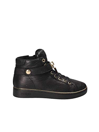 Guess - Zapatillas de Deporte de Otra Piel Mujer, Negro (Negro), 39 EU