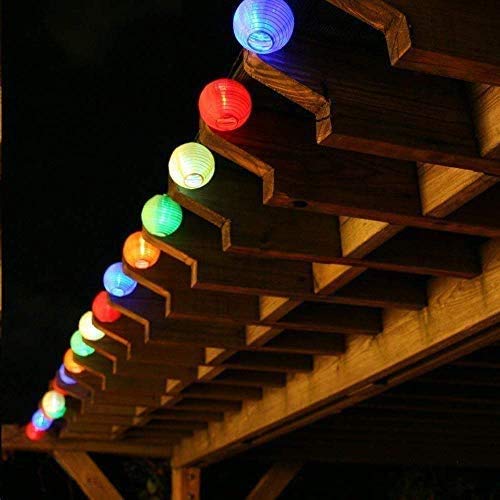 Guirnaldas de Luces Solar Jardín LED Bawoo 30 LED Guirnaldas Luces Exterior 5,5m Impermeable IP65 Guirnalda Luces Decoración Exterior y Interior Luz Navidad Fiesta Ceremonia Jardín Casa (Multicolor)