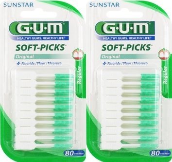 GUM SOFT-PICKS Cepillos interdentales regular 2 x 80 piezas