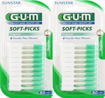 GUM SOFT-PICKS Cepillos interdentales regular 2 x 80 piezas