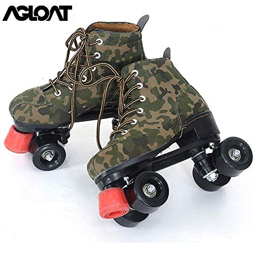GUOXY Patines a ruedas, patines quad para niños patines de ruedas, patines en línea ajustables, camuflaje patines, para los zapatos para niños edad Niños Muchachas del regalo,Camouflage2,44