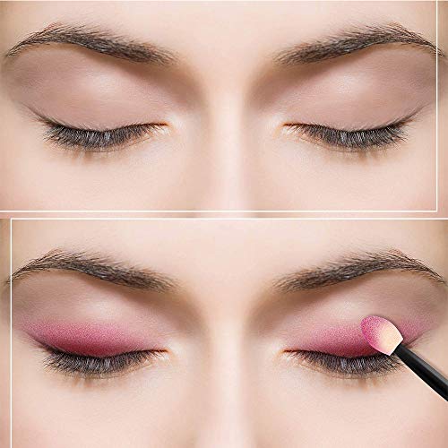 Gurxi 150 Piezas Aplicador de Sombra de Ojos Ovalado Brochas de Sombra de Ojos de Doble Cara Esponja Doble Sombra de Ojos Pincel Se Utiliza para Maquillarse en Casa o Viajar (Color Blanco y Piel)