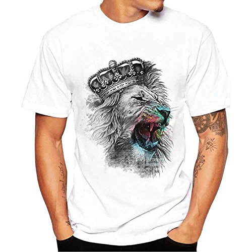 Gusspower Camisetas Manga Corta Divertido Impresión Gráfica 3D Patrón Chaleco Realista Gimnasio Camisetas para Hombre