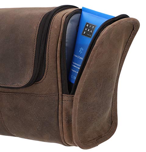 Gusti Leder studio Chester Neceser de Cuero Bolsa de Viaje Impermeable Bolso para Cosméticos Maquillaje Make Up Utensilios Accesorios 2H30-20-4wp