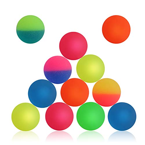 GWHOLE 12 x Pelotas de Goma Bola de Colores Juguetes Pelotas Saltarinas para Niños Cumpleaños Ragalos Infantiles Fiestas