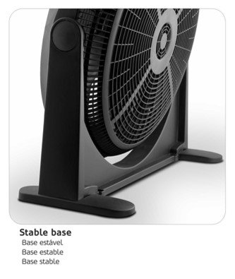 HAEGER HOVER PLUS - Ventilador de Suelo Industrial con diámetro de 50 cm, 3 velocidades, motor alta durabilidad 100% cobre, ajustable verticalmente 180º