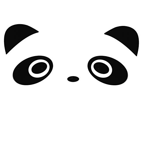 HALJIA 2 Piezas Etiqueta engomada del Coche Divertido Panda Eyes Pomo de la Puerta Vinilo Calcomanía Gráficos Bonito Espejo retrovisor para el Coche Dirección Reflectante