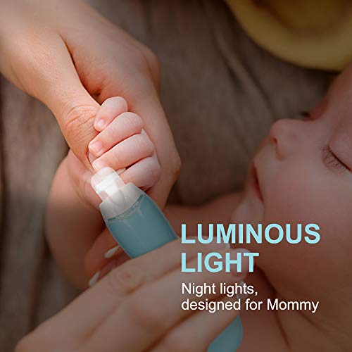 HALOVIE Lima de Uñas Eléctrica para Bebés y Adultos Set de Manicura y Pedicura para Dedos de los Pies y las Uñas kit de Cortaúñas 9 Cabezales Cuidado de Uñas Bebé Profesional con LED USB Recargable