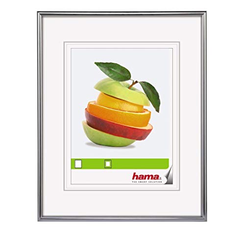 Hama Plastic Frame Sevilla, Silver Matt, 18 x 24 cm - Marco (Silver Matt, 18 x 24 cm)