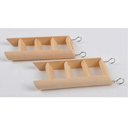 Hámster Juguete Escala de Madera Escalada, 15x7x2cm Huangchuxin