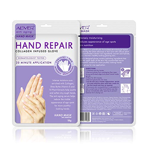 Hands Moisturizing Gloves (4 Pairs), Hand Skin Repair Renew Mask, Hand Spa Mask for Dry, Cracked Hands, Moisturizer Hands Mask, Hand Cream Mask