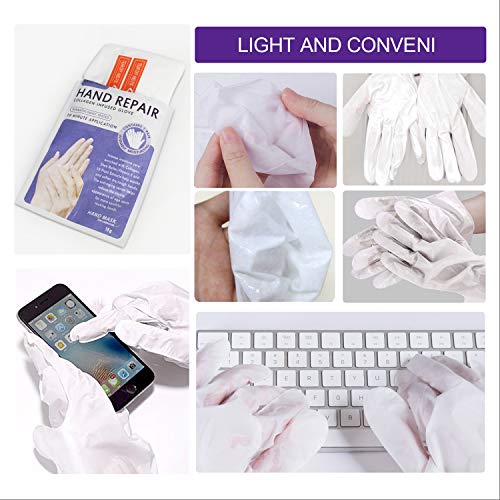 Hands Moisturizing Gloves (4 Pairs), Hand Skin Repair Renew Mask, Hand Spa Mask for Dry, Cracked Hands, Moisturizer Hands Mask, Hand Cream Mask