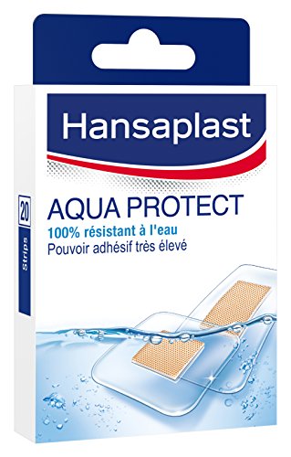 Hansaplast - Set de tiritas, impermeables, transparentes, 20 unidades, 2 tamaños