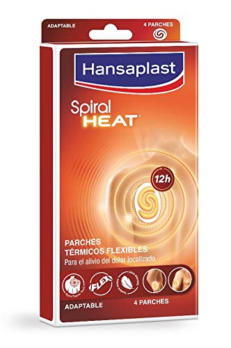Hansaplast Spiral Heat Parche térmico adaptable, parches de calor para músculos tensos y rígidos, para el alivio del dolor muscular, 1 x 4 parches