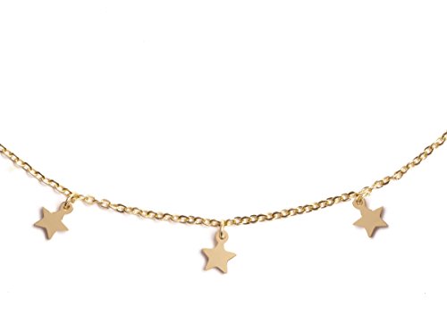 Happiness Boutique Damas Collar de Estrella en Color Oro | Collar Delicado con Colgantes de Estrella Pequeña