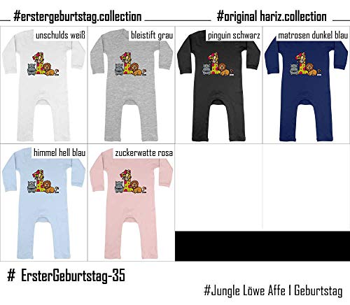 Hariz - Pelele para bebé, diseño de león y mono, 12 - 18 meses, color blanco