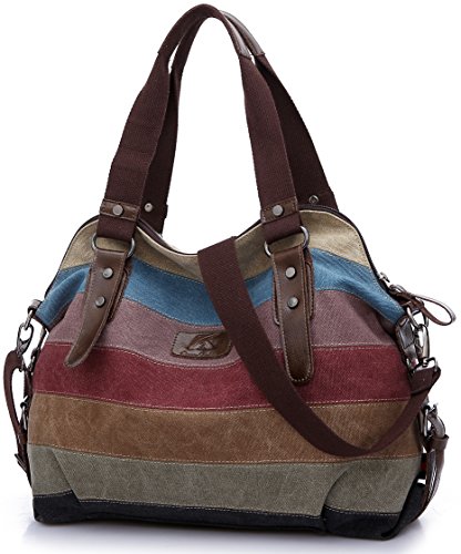 HASAGEI Bolsos Mochila para Mujer de Lona Bolsos de Hombro Mochilas Casual Multicolor