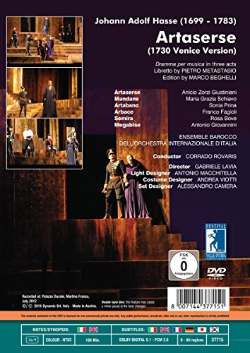 Hasse: Artaserse [DVD]