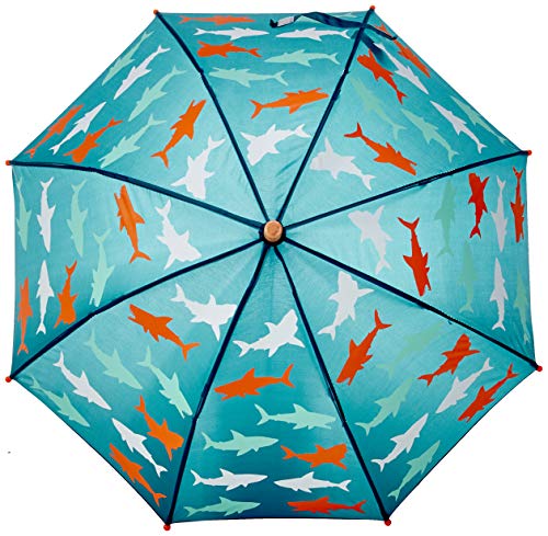 Hatley Printed Umbrellas Paraguas, Azul (Bluegreat White Shark 400), Talla Única para Niños