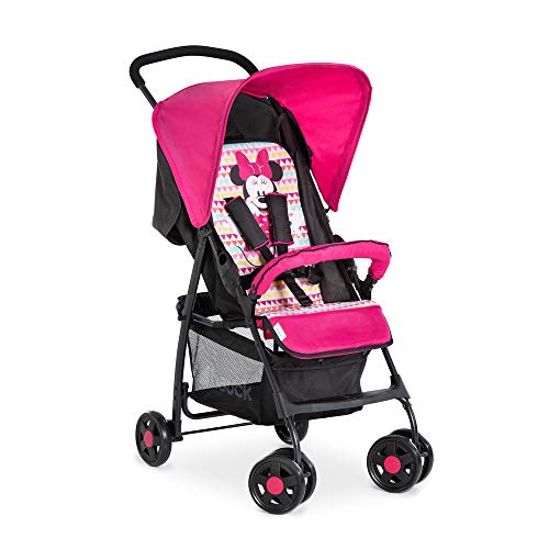 Hauck Sport Silla de paseo ligera y practica para bebes de 0 meses hasta 15 kg, sistema de arnés de 5 puntos, respaldo reclinable, plegable, Rosa (Minnie Geo pink)