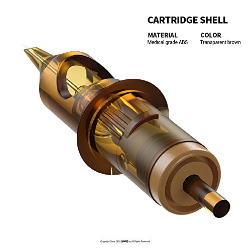 HAWINK Agujas de cartucho de tatuaje #10 Bugpin 3 Forro redondo X-Taper 20PCS con membrana profesional desechable EN02-20-1003RL