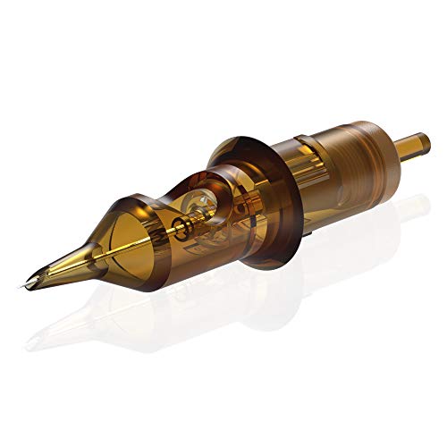 HAWINK Agujas de cartucho de tatuaje #10 Bugpin 3 Forro redondo X-Taper 20PCS con membrana profesional desechable EN02-20-1003RL