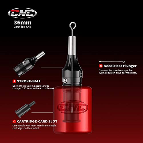 HAWINK Cartucho Tatuaje Agarre Tatuaje Tubos de Mano Anillos de Giro Ajustables 36 mm CNC Aviones Suministro de Aluminio CNC-G2-1