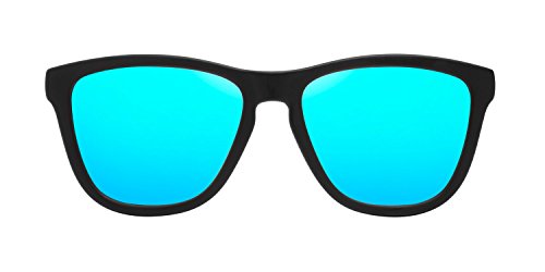 HAWKERS Gafas de sol, Carbon Black/Clear Blue TR18, One Size Unisex-Adult