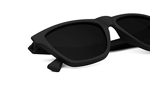 HAWKERS · Gafas de Sol ONE LS Carbon Black Dark, para Hombre y Mujer, con montura negra mate y lentes negras polarizadas, Protección UV400