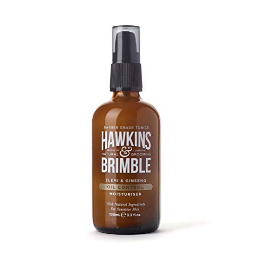 Hawkins & Brimble humectante para control de aceite para hombre, 100 ml, hidrata para piel grasa