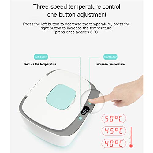 HBIAO Calentador De Toallitas, Dispensador eléctrico de Tejidos húmedos para bebés Calefacción Caja de Almacenamiento Calentador Termostato Control de Temperatura Calentador de limpiaparabrisas