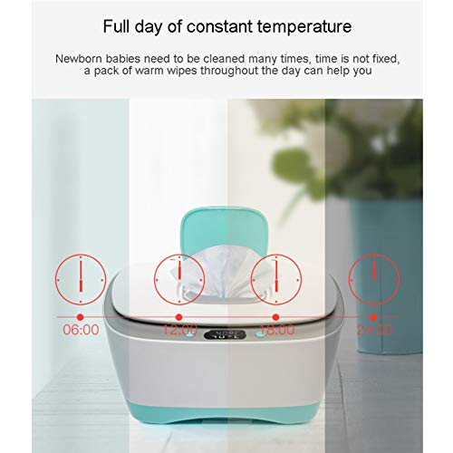 HBIAO Calentador De Toallitas, Dispensador eléctrico de Tejidos húmedos para bebés Calefacción Caja de Almacenamiento Calentador Termostato Control de Temperatura Calentador de limpiaparabrisas